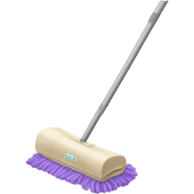 Beige Isolated realistic full length swiffer wetjet mop emoji