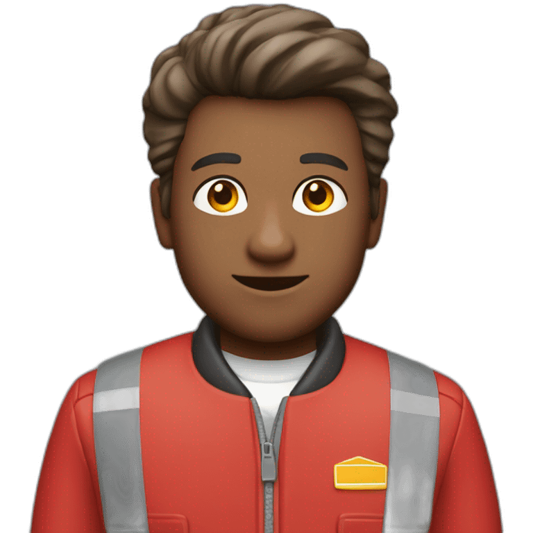 Royal Mail post man red jacket white skin emoji