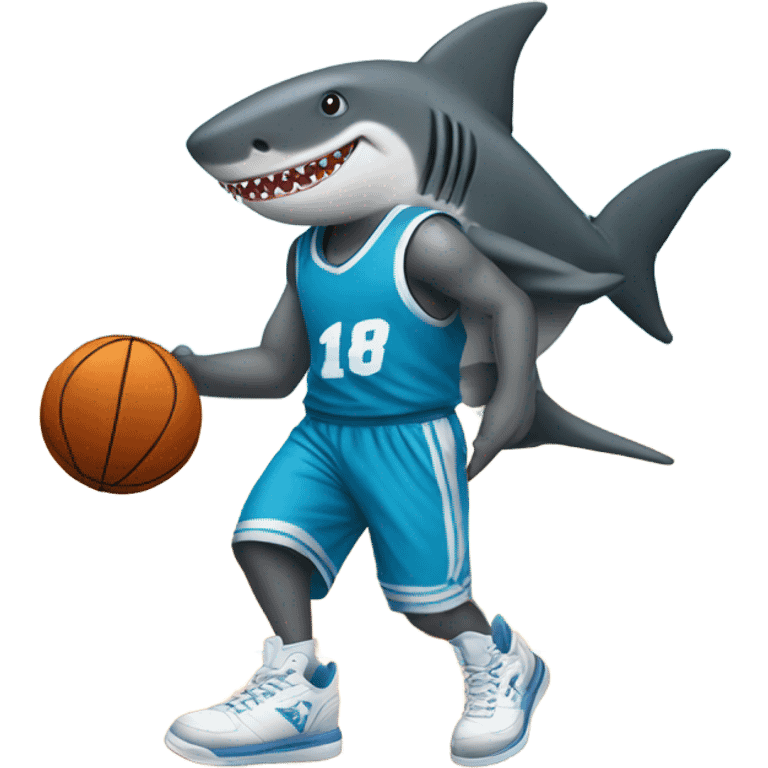 Shark playing basketball  emoji