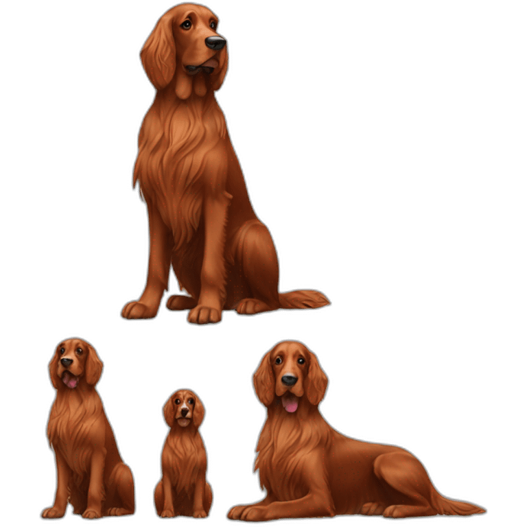 Dog irish setter full body emoji