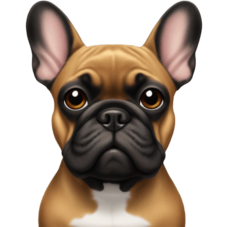 Red fawn black mask French bulldog emoji