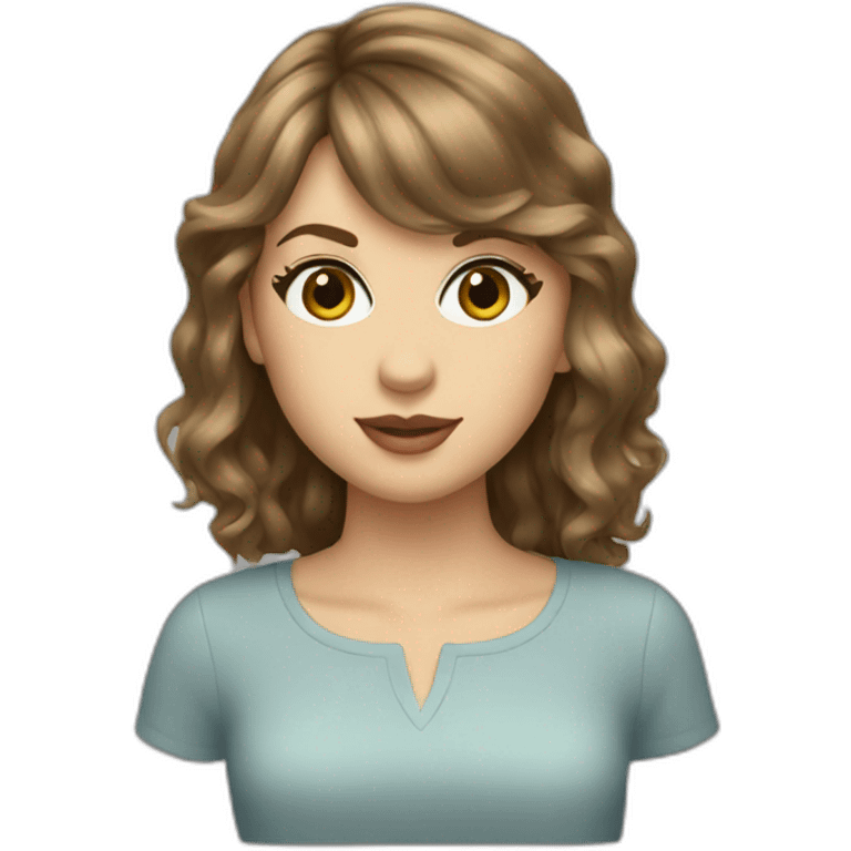 Brown haired taylor swift emoji