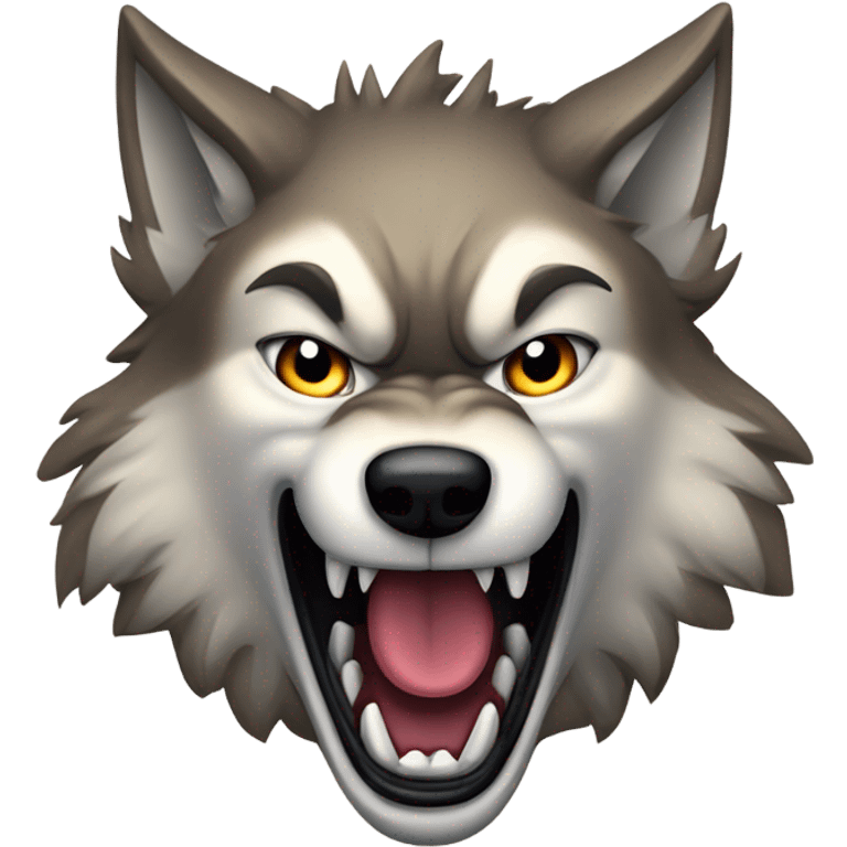 Raving wolf  emoji