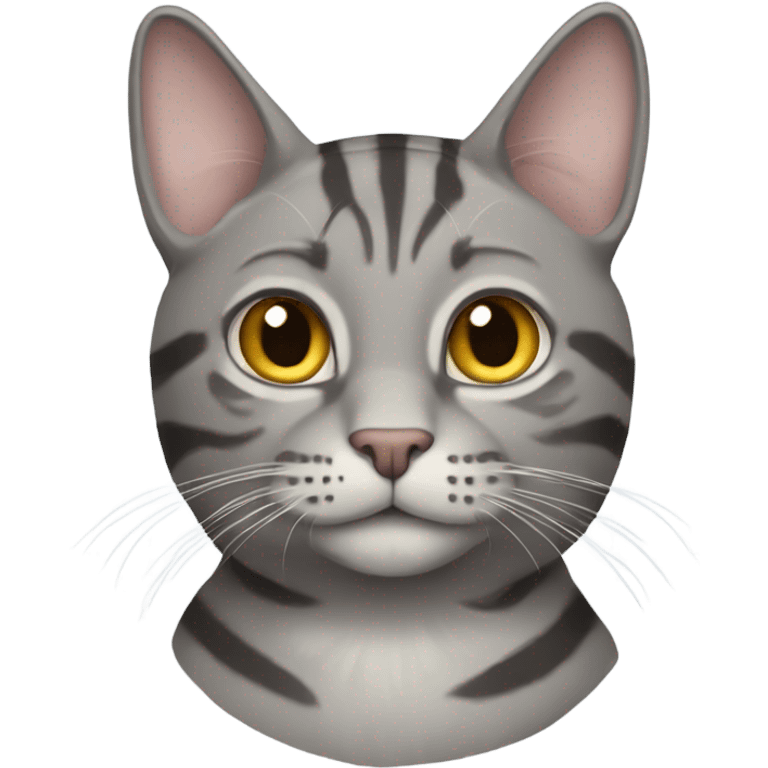 Gray tabby cat that is a king  emoji