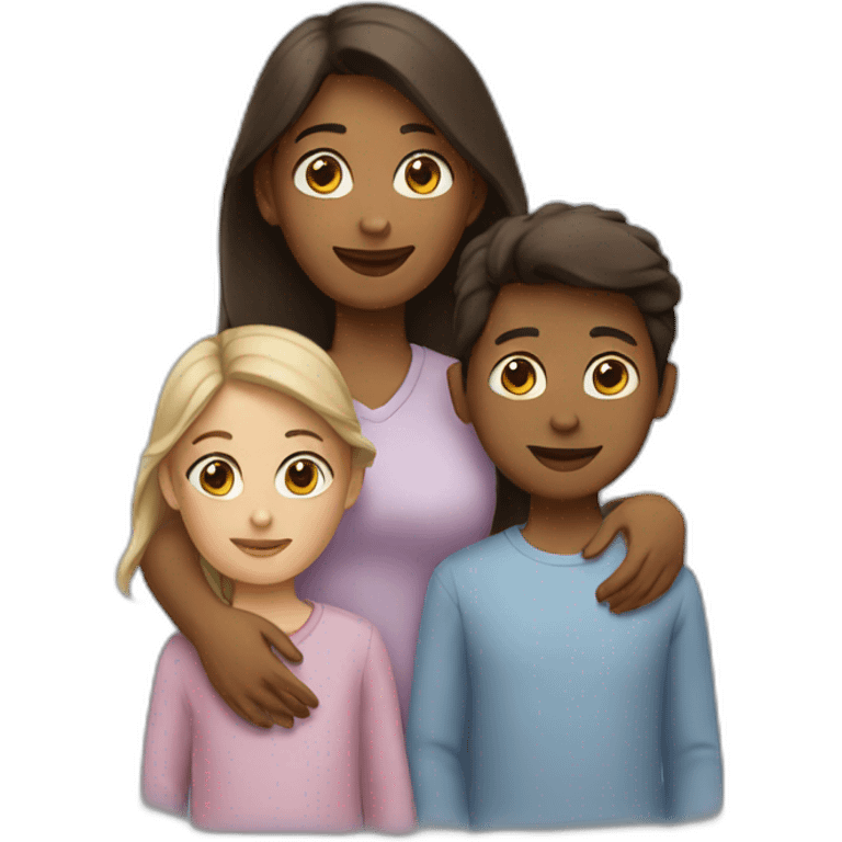 woman with 2 kids emoji