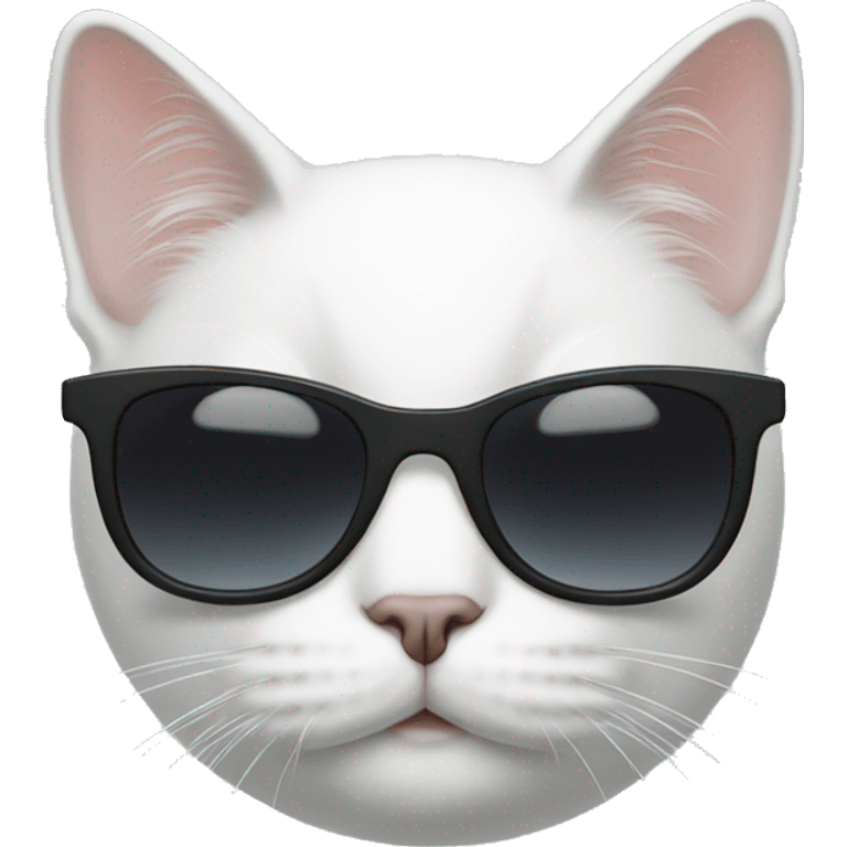 White Cat with sunglasses emoji