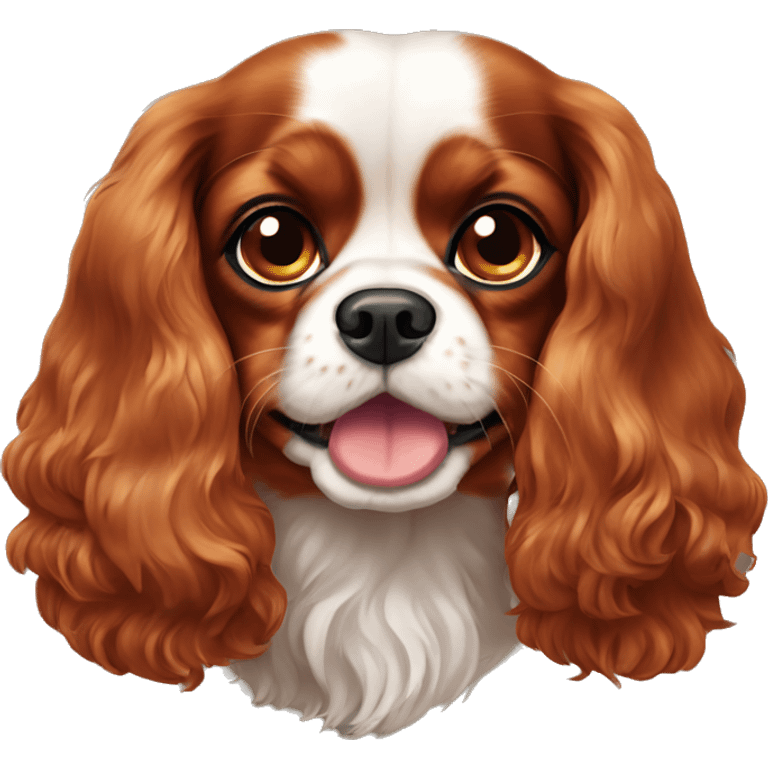 Ruby cavalier King Charles spaniel emoji