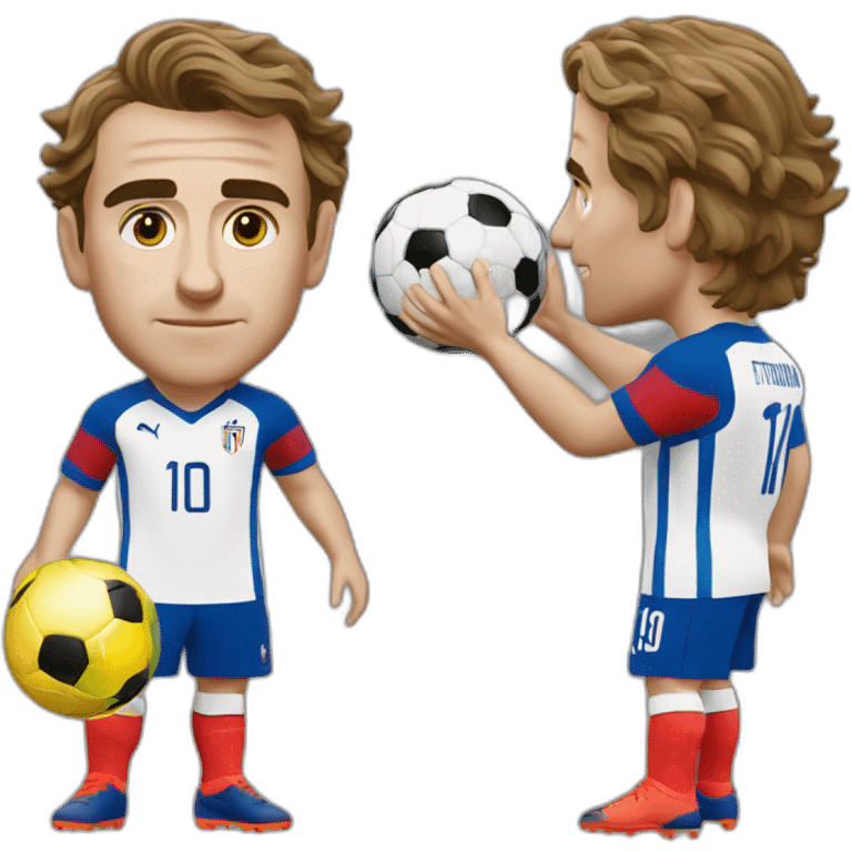 Antoine Griezmann avec la Coupe du monde emoji