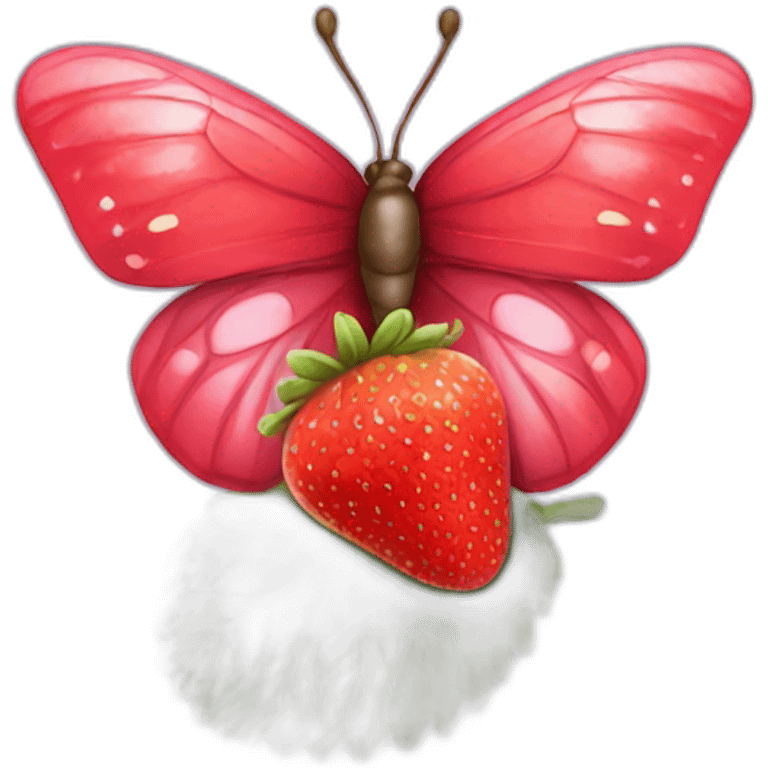 butterfly strawberry emoji