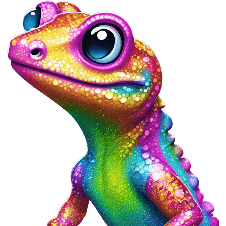 Lisa frank glitter￼ gecko  emoji