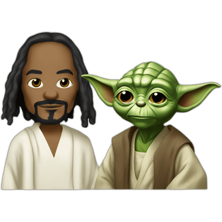 Yoda with snoop dog emoji