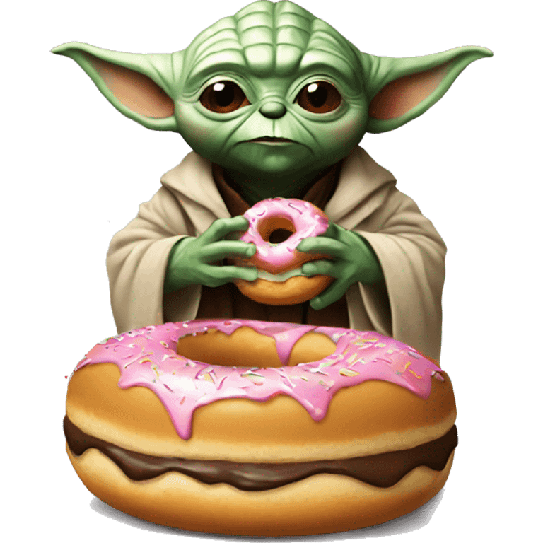 yoda with donut emoji