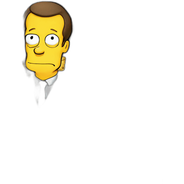 Emmanuel Macron as a simpson emoji