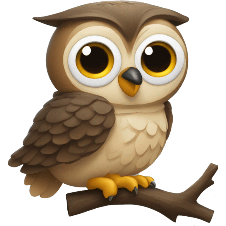 An owl saying the word “who?” emoji