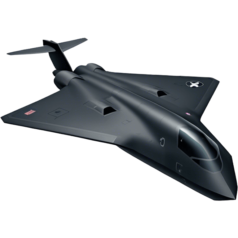 Military Bomber - B-2 Spirit - Northrop Grumman (Model Year: 2021) (Iconic colour: Stealth black) emoji