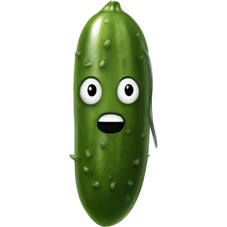 Pickle on the end of a fishing line emoji