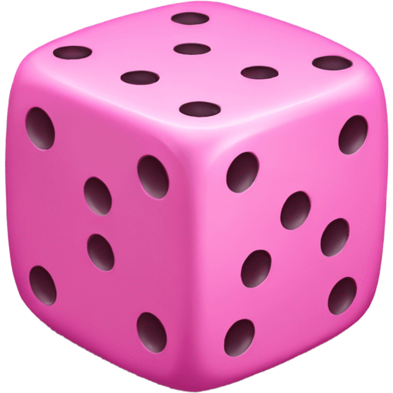 Pink dice emoji