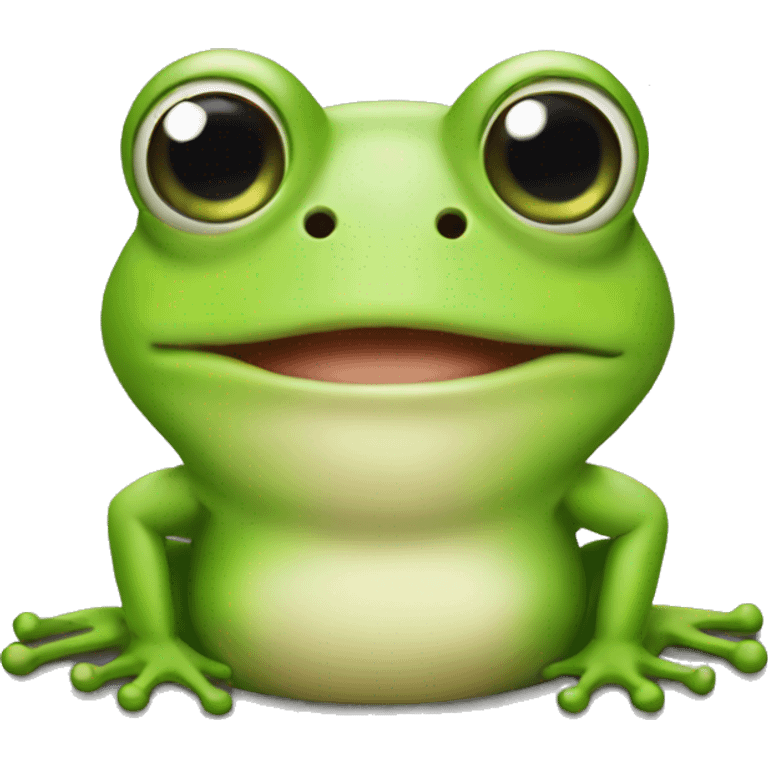 Frog with buttcheeks emoji