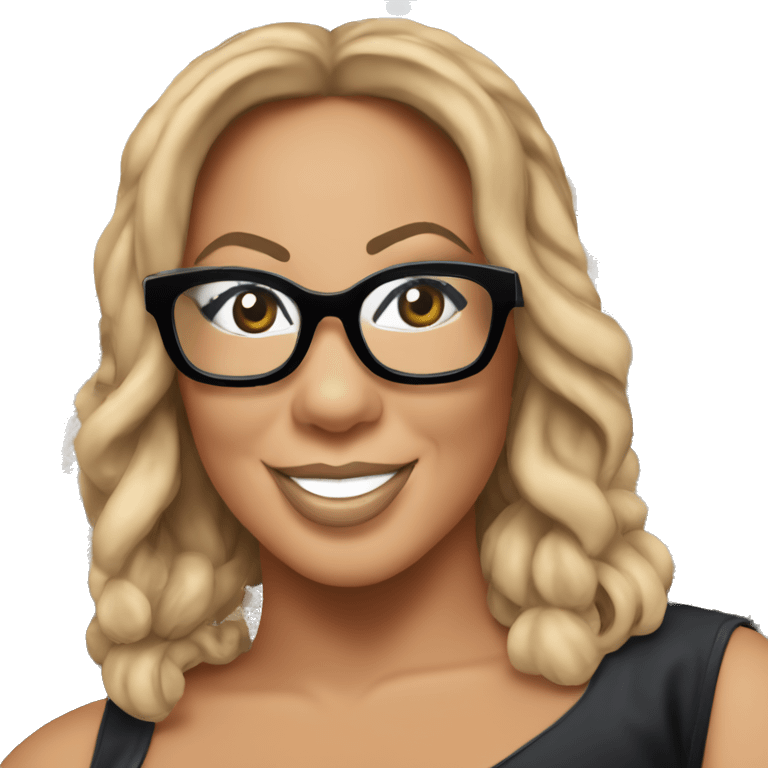 mariah carey's face on mount rushmore wearing black glasses  emoji