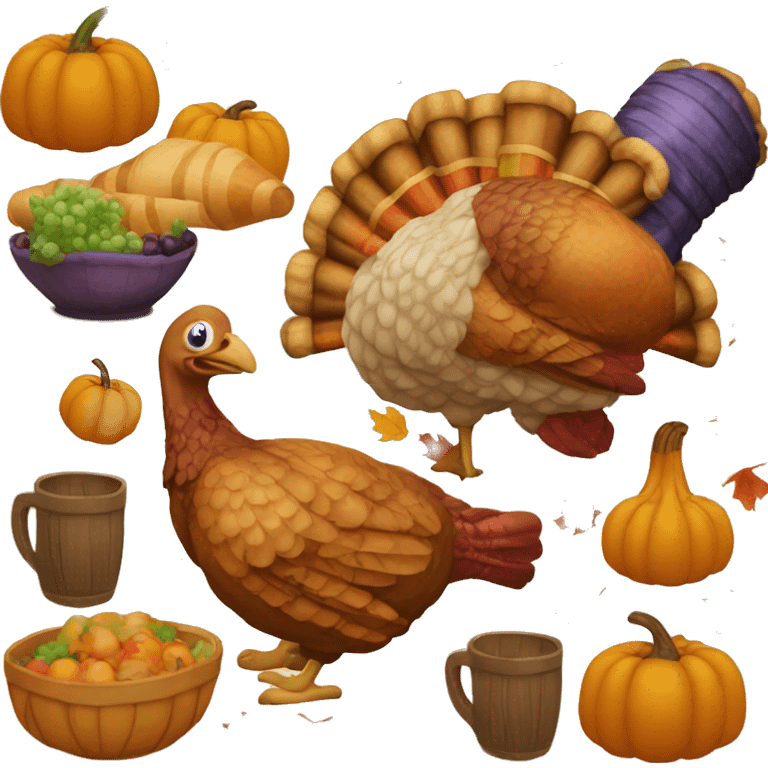 Thanksgiving cornucopia emoji