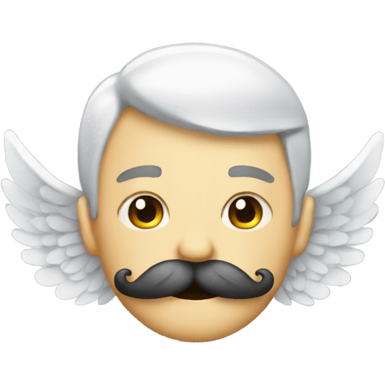 Mustache with wings emoji