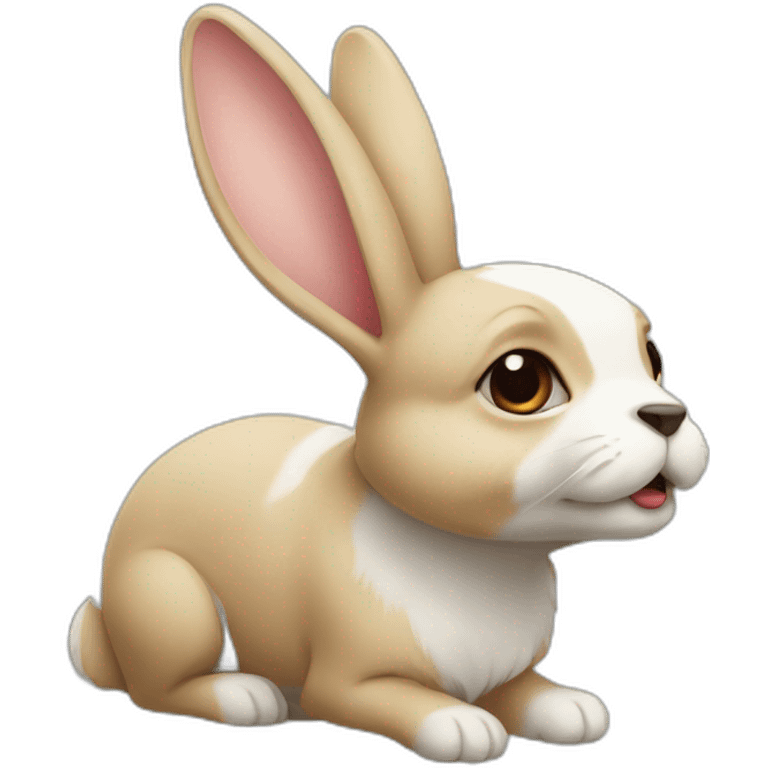 Lapin sur chien emoji