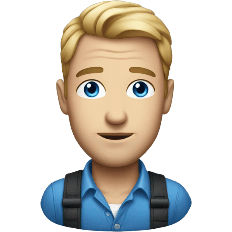 A man with blue eyes in stylish clothes  emoji