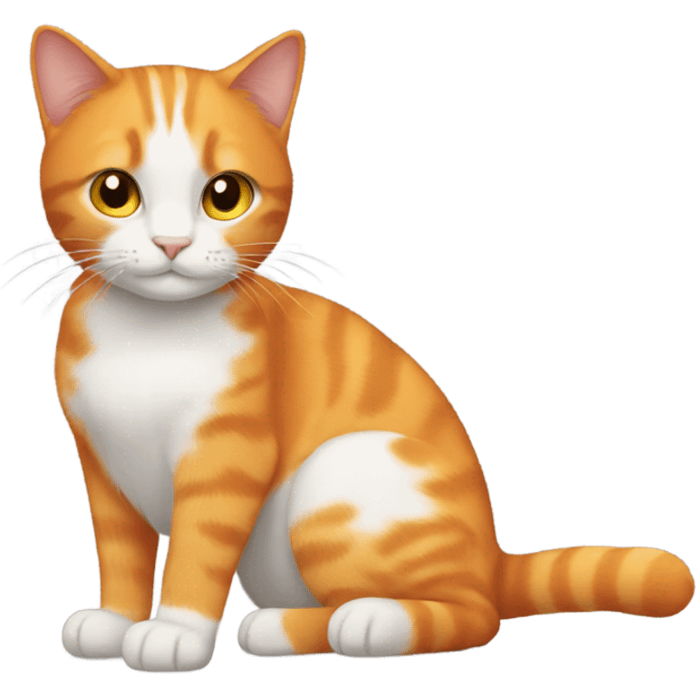 Orange cat with white feet emoji