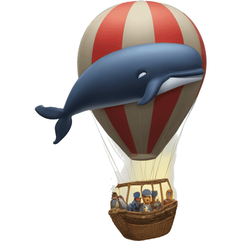 whale hot air baloon emoji