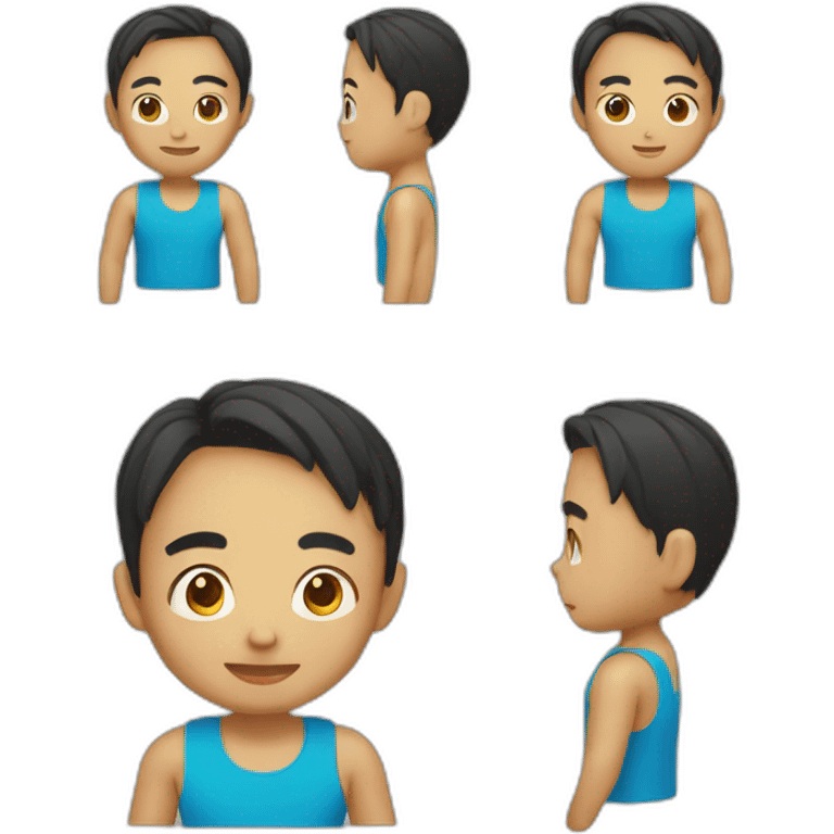 beach asian boy emoji