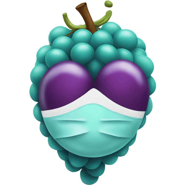 Surgery on a grape emoji