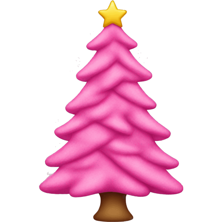 Pink Christmas tree emoji