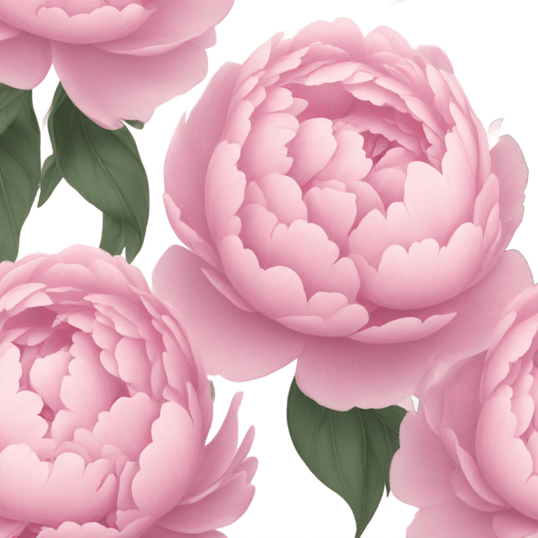 peonies with soft pink he emoji