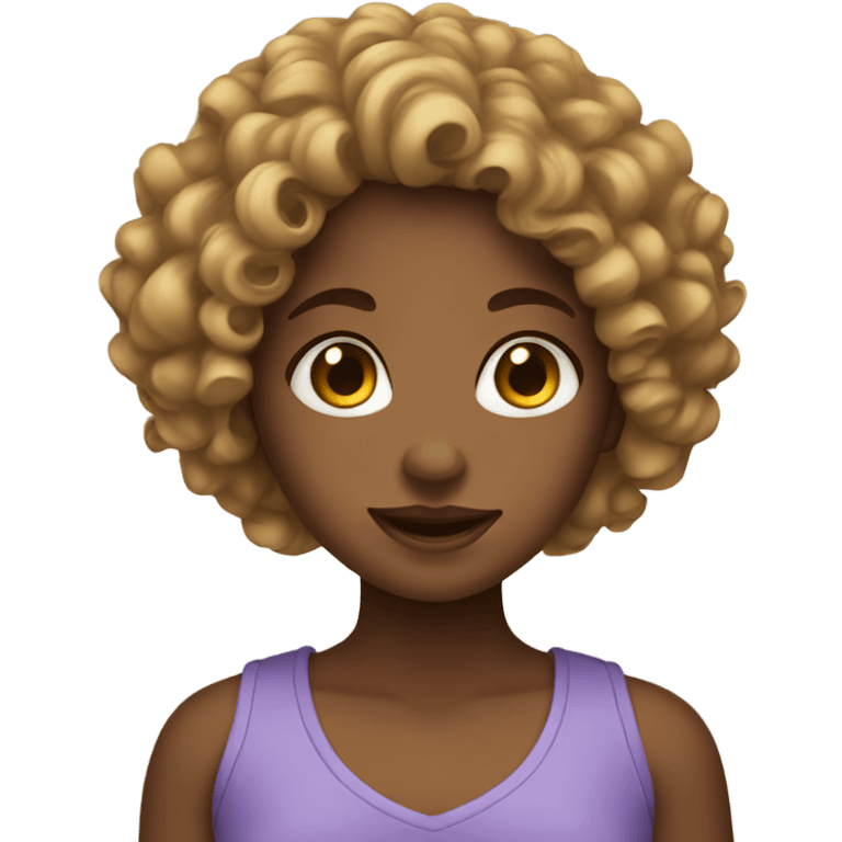 Girl with curly hair  emoji