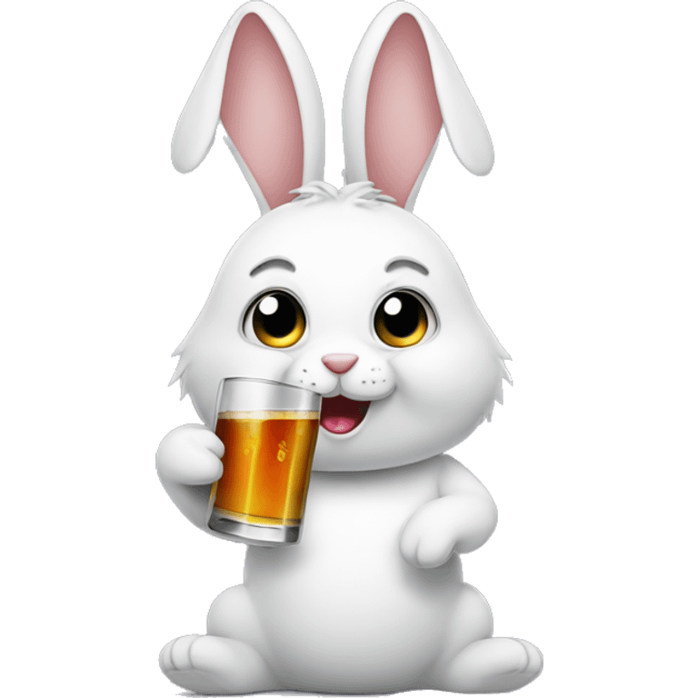 Rabbit with alcohol  emoji