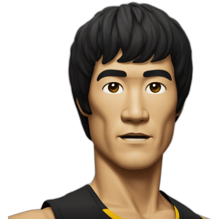 Bruce Lee be water emoji