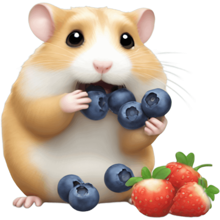 Hamster eat blueberries  emoji