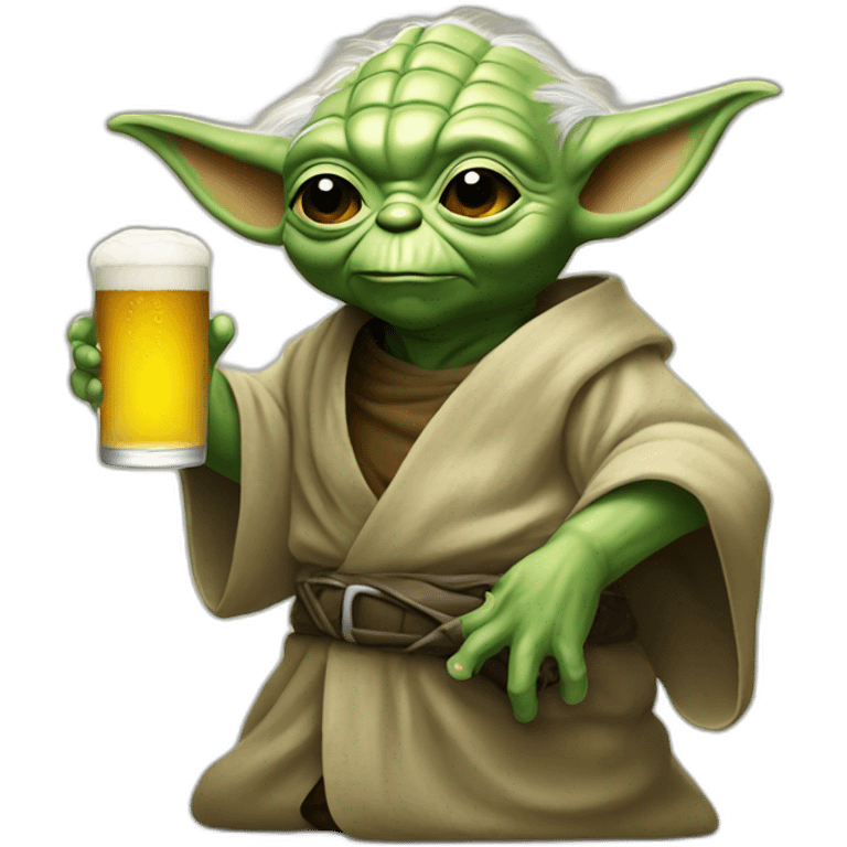 yoda drink a beer emoji