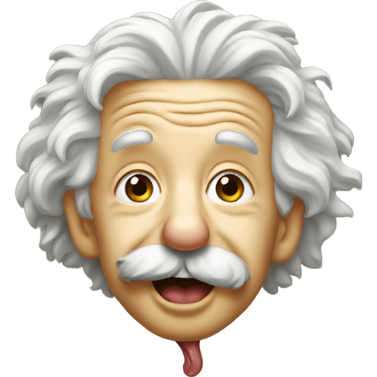 albert einstein sticking out tongue emoji