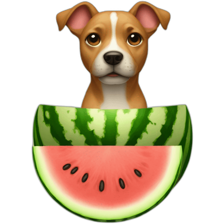 watermelon dog emoji