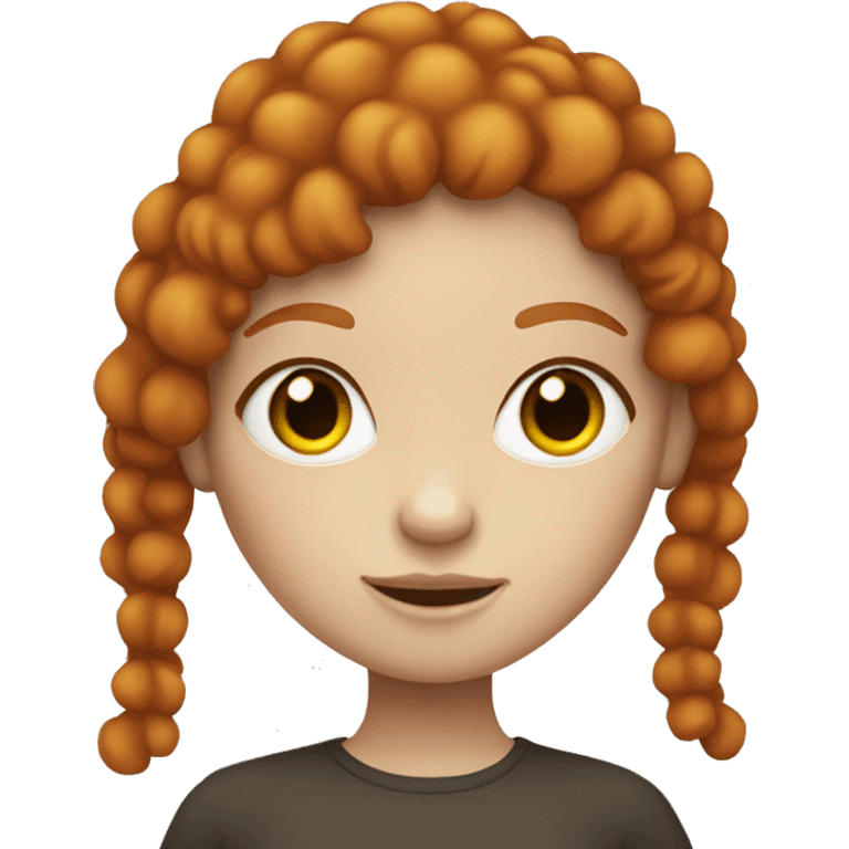 Ginger Afro girl with pale skin and freckles  emoji