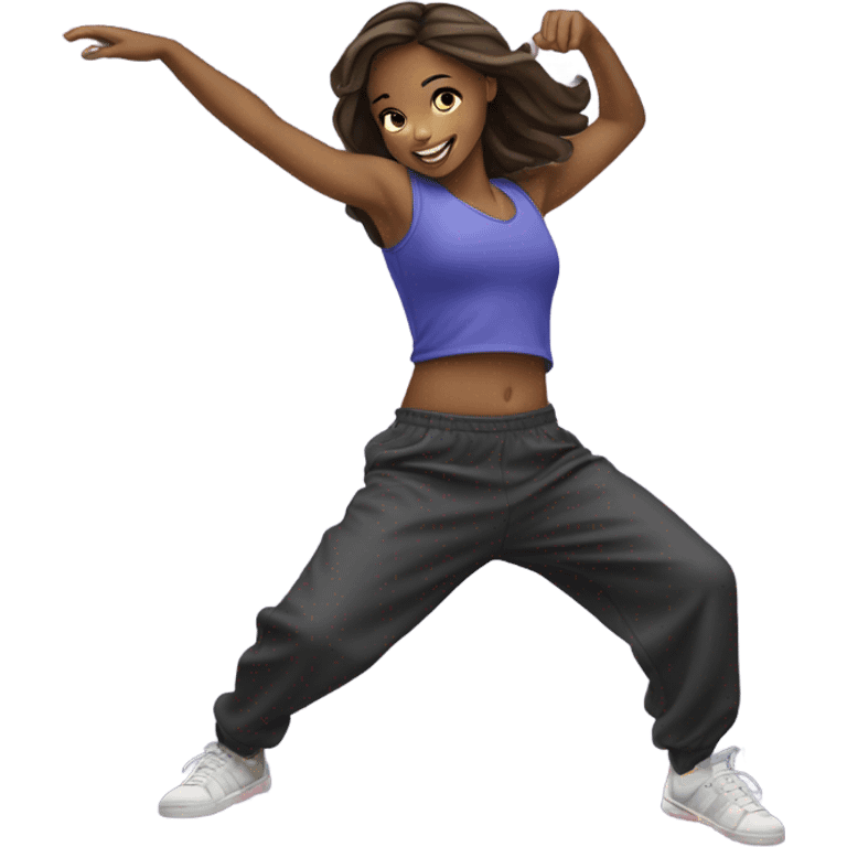 Girl break dancing emoji