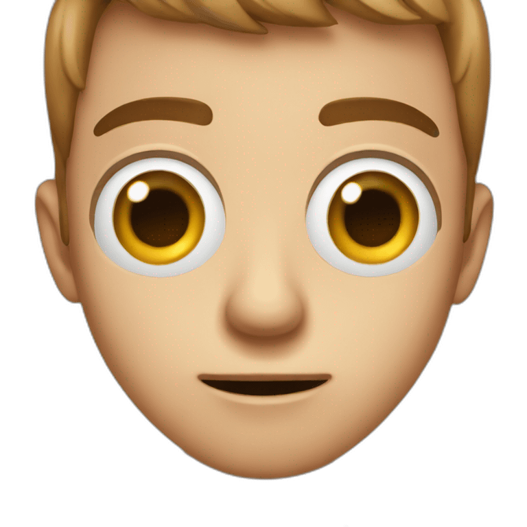 man big eyes surprised emoji