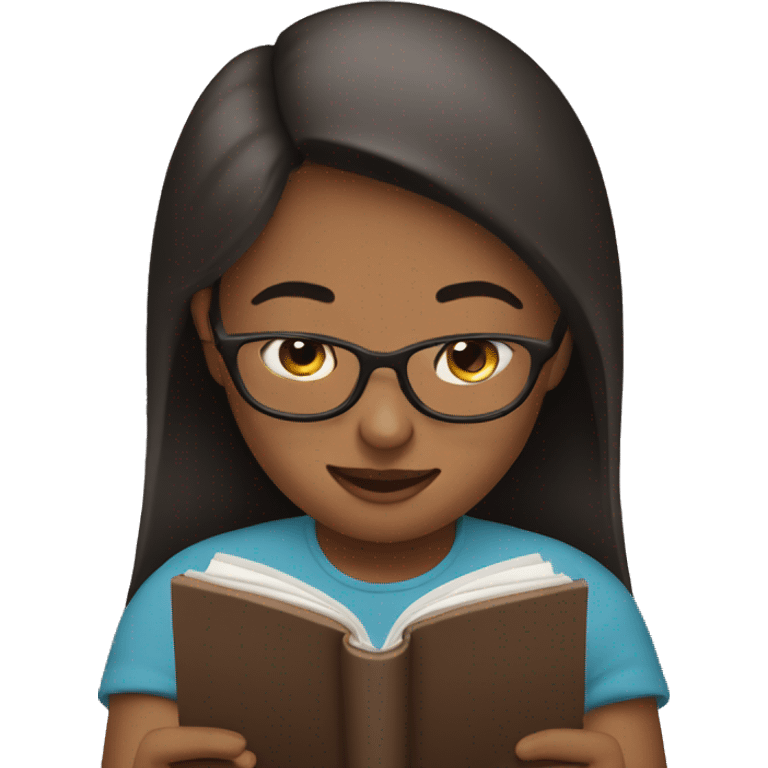 Girl reading on her kindle  emoji