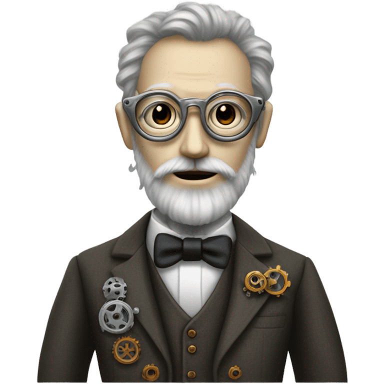 A robot version of Charles Darwin. emoji