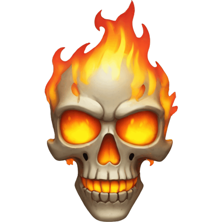 Fire skull emoji