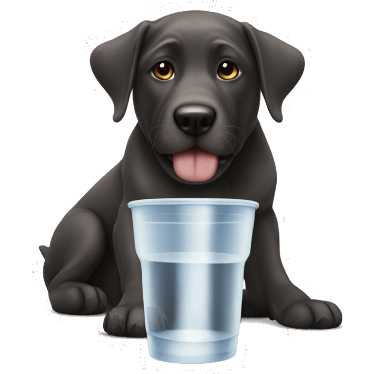 a dog drink water emoji