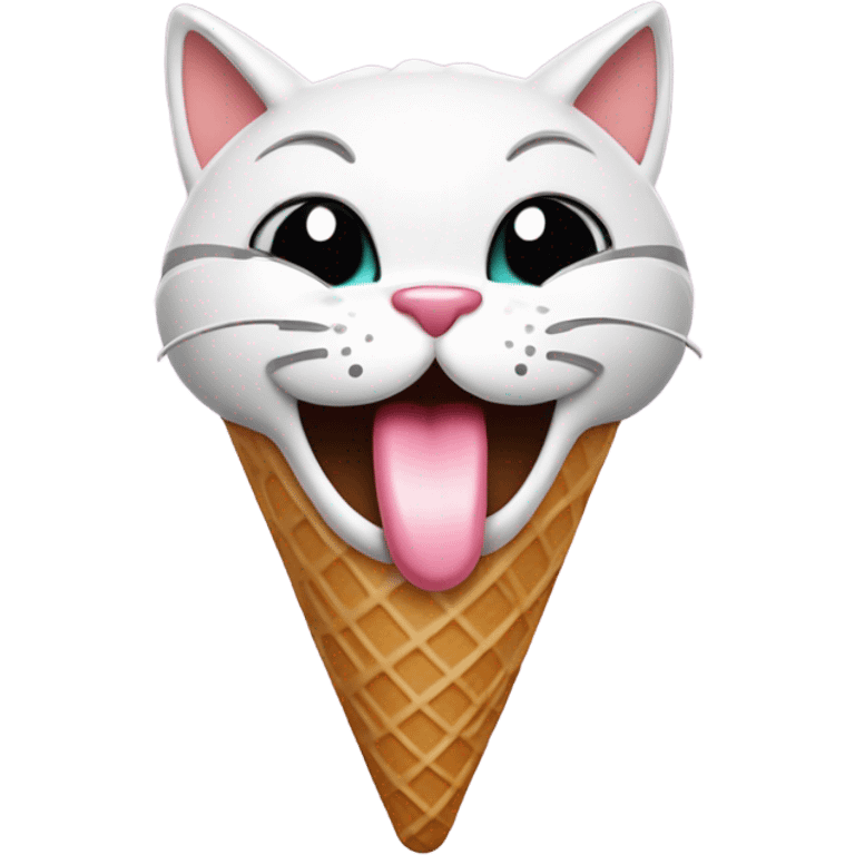 Cat eating ice cream  emoji