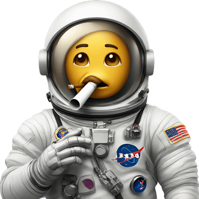 Astronaut smoking  emoji