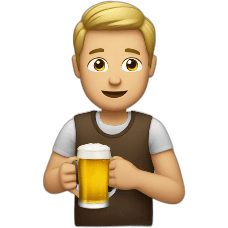 man drinking beer emoji